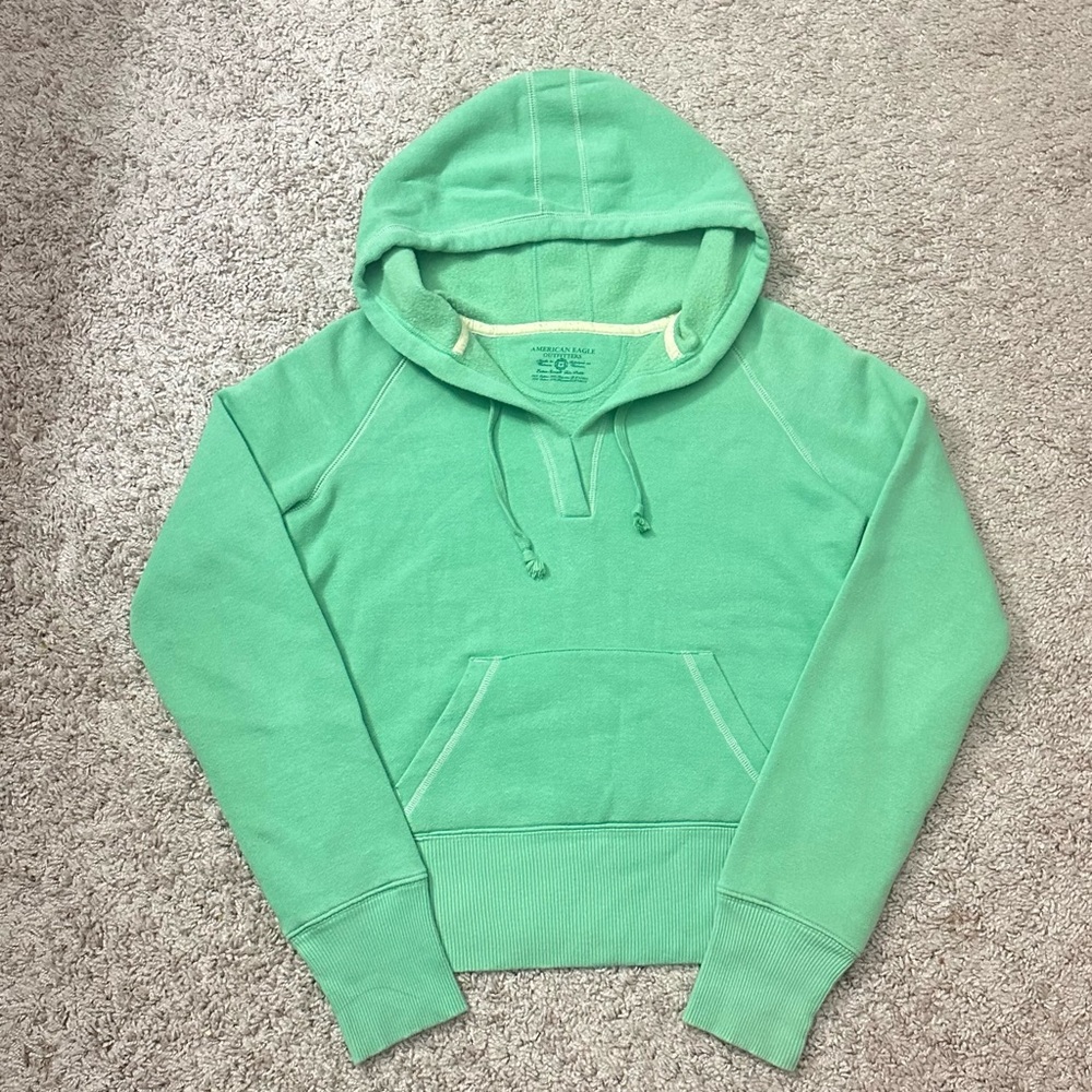 American Eagle Outfitters Teal Hoodie